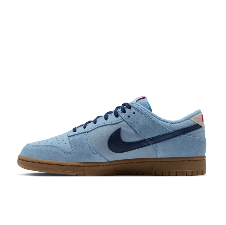 Nike Dunk Low Sneakers - Light Blue & Navy with Gum Sole