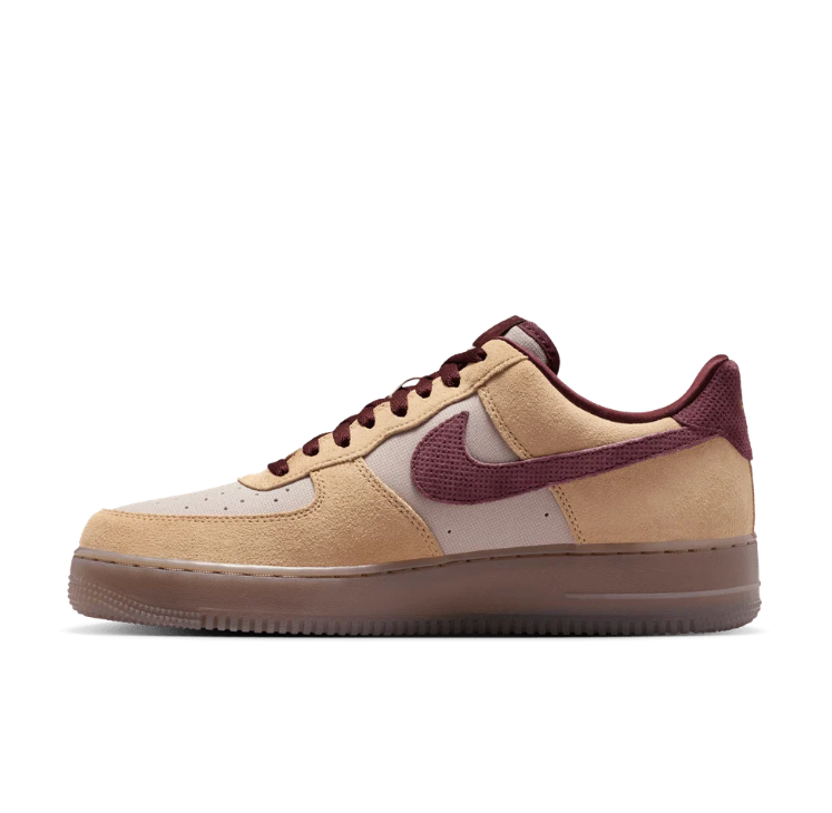 Nike Air Force 1 Low Sneakers - Sand, Taupe & Burgundy
