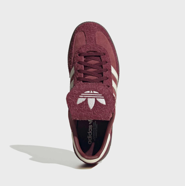 adidas Spezial Sneakers - Burgundy & Cream with Fold-Over Tongue and Gum Sole