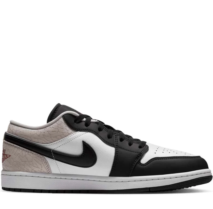 Nike Air Low-Top Sneakers - Black & White with Light Grey Crackle Heel
