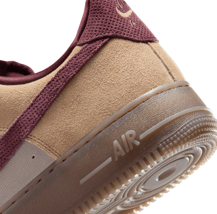 Nike Air Force 1 Low Sneakers - Sand, Taupe & Burgundy