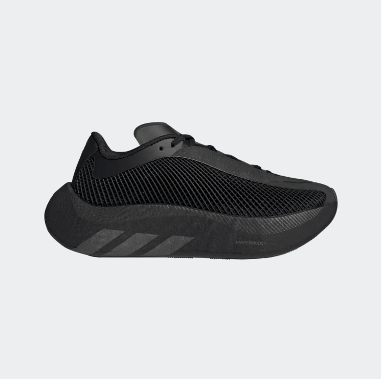 adidas Sneakers - Black Grid Upper & Sculpted Sole