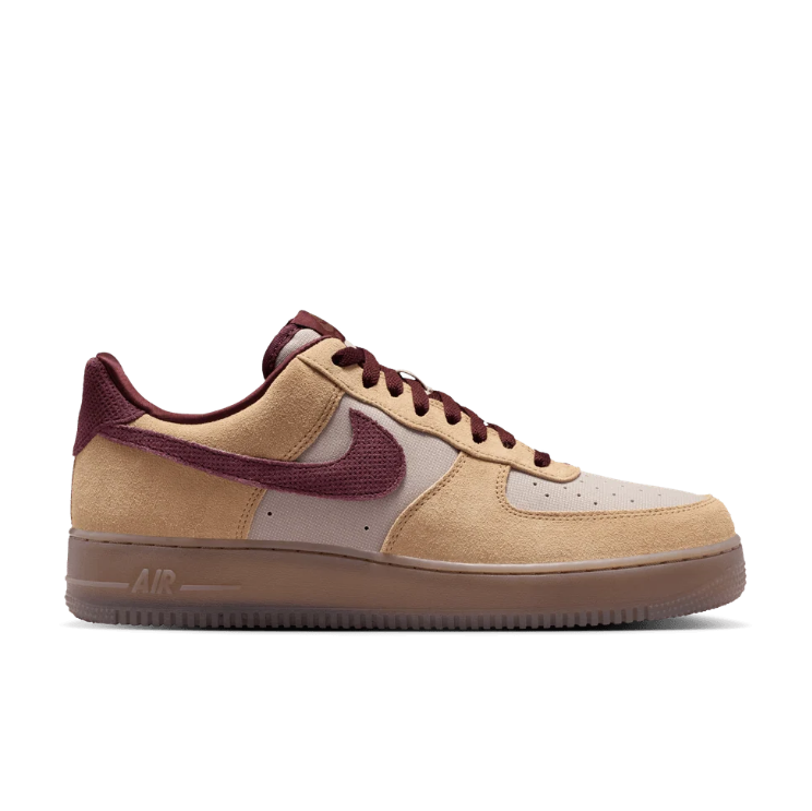 Nike Air Force 1 Low Sneakers - Sand, Taupe & Burgundy
