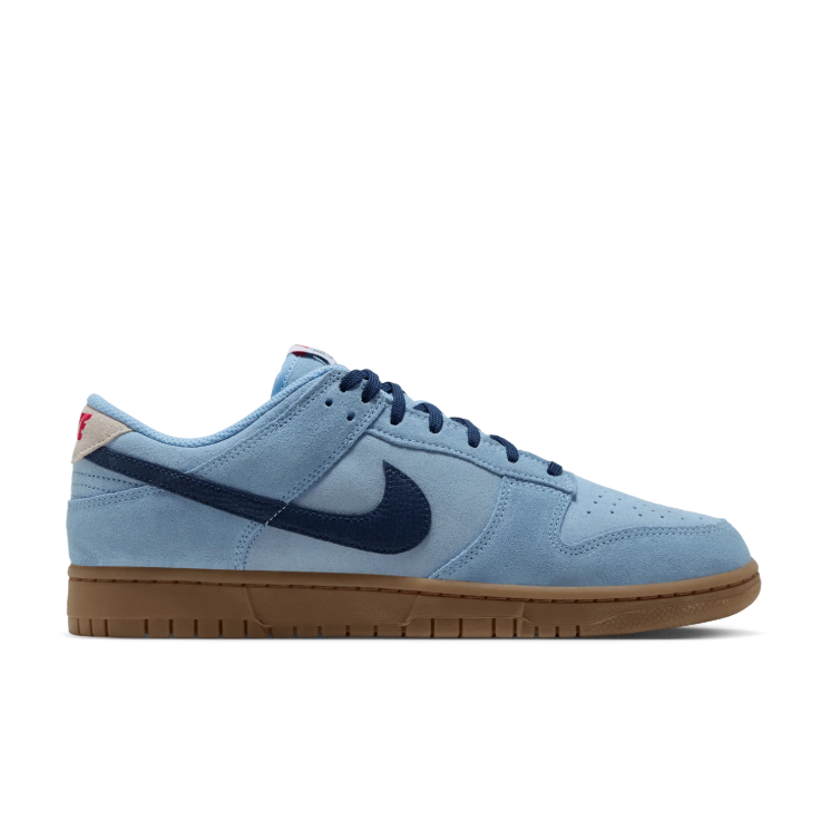 Nike Dunk Low Sneakers - Light Blue & Navy with Gum Sole