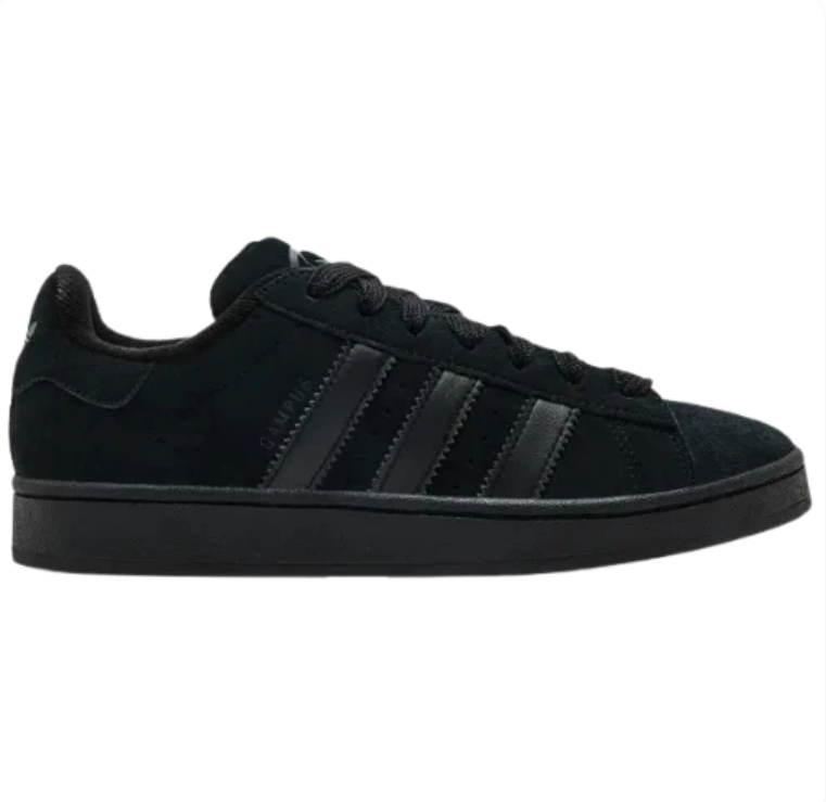 adidas Low-Top Sneakers - Black & Charcoal 3-Stripes