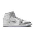 Nike Air Jordan High-Top Sneakers - White & Metallic Silver