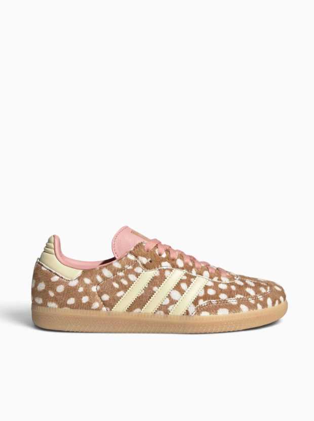 adidas Low-Top Sneakers - Brown Spotted Print, Cream & Pink