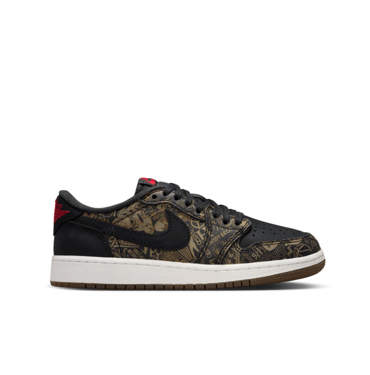 Nike Air Sneakers - Black & Gold Graphic Print