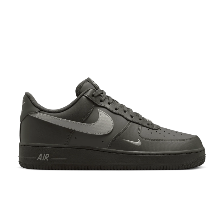 Nike Air Force 1 Low Sneakers - Dark Charcoal & Grey Mini Swoosh