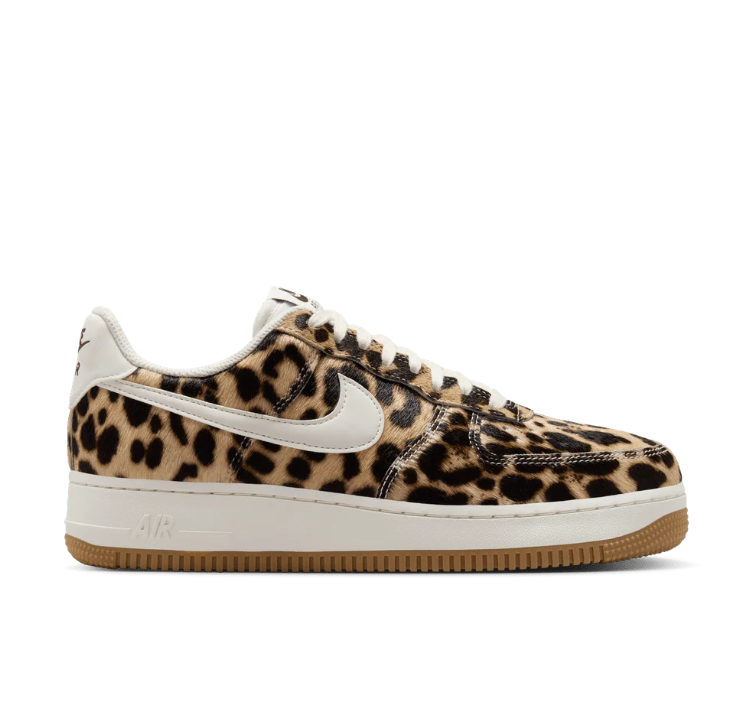 Nike Air Force 1 Low Leopard Print Sneakers - Cream & Gum
