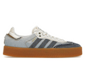 adidas Samba Sneakers - Two-Tone Blue Denim & Gum Platform