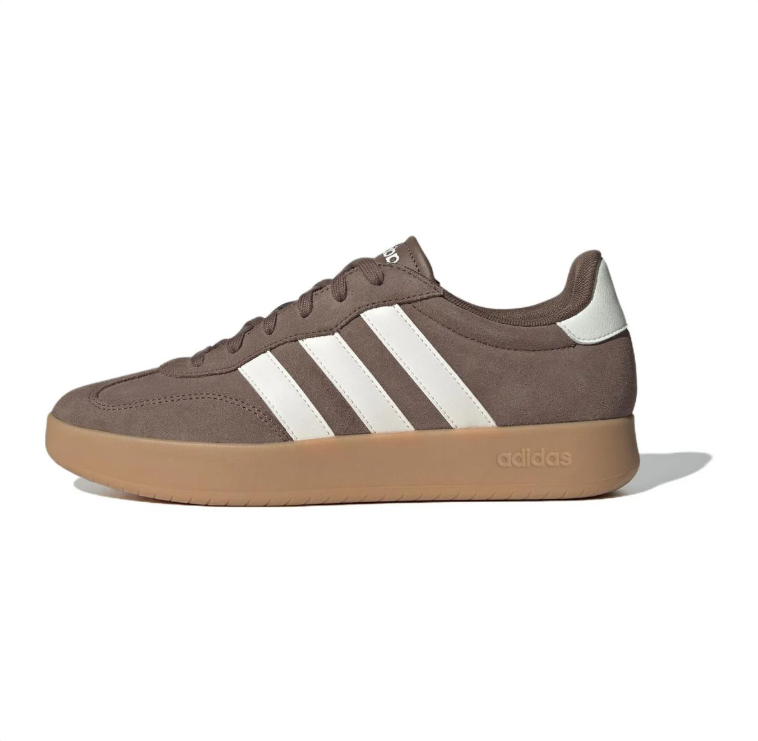 adidas Low-Top Sneakers - Taupe Brown & White Gum Sole