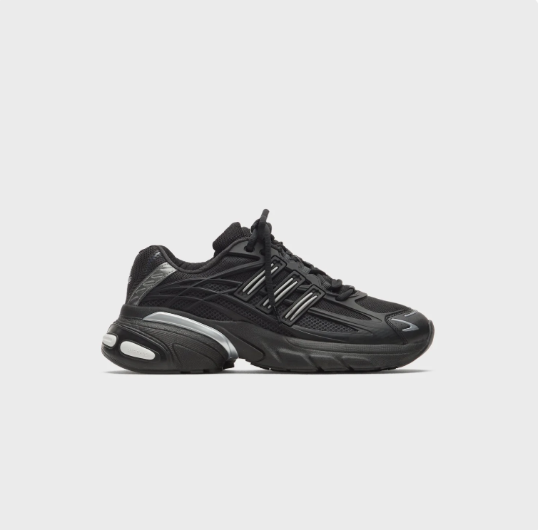 adidas Chunky Sneakers - Black & Silver Sculpted Sole