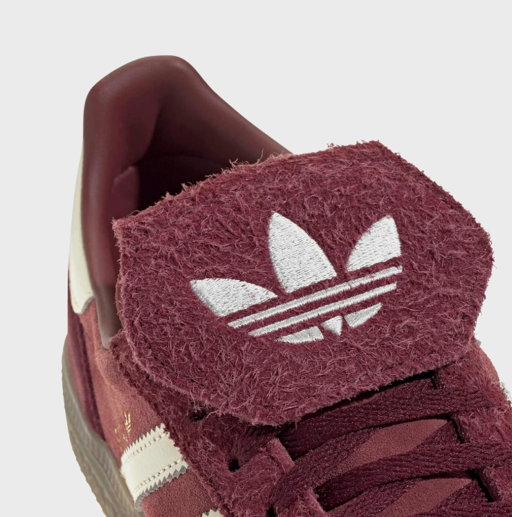adidas Spezial Sneakers - Burgundy & Cream with Fold-Over Tongue and Gum Sole