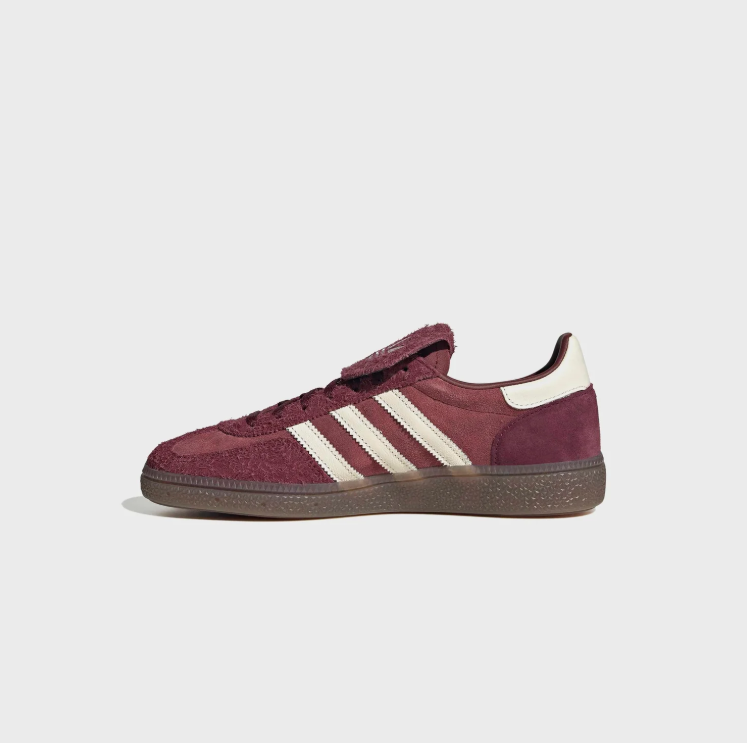 adidas Spezial Sneakers - Burgundy & Cream with Fold-Over Tongue and Gum Sole