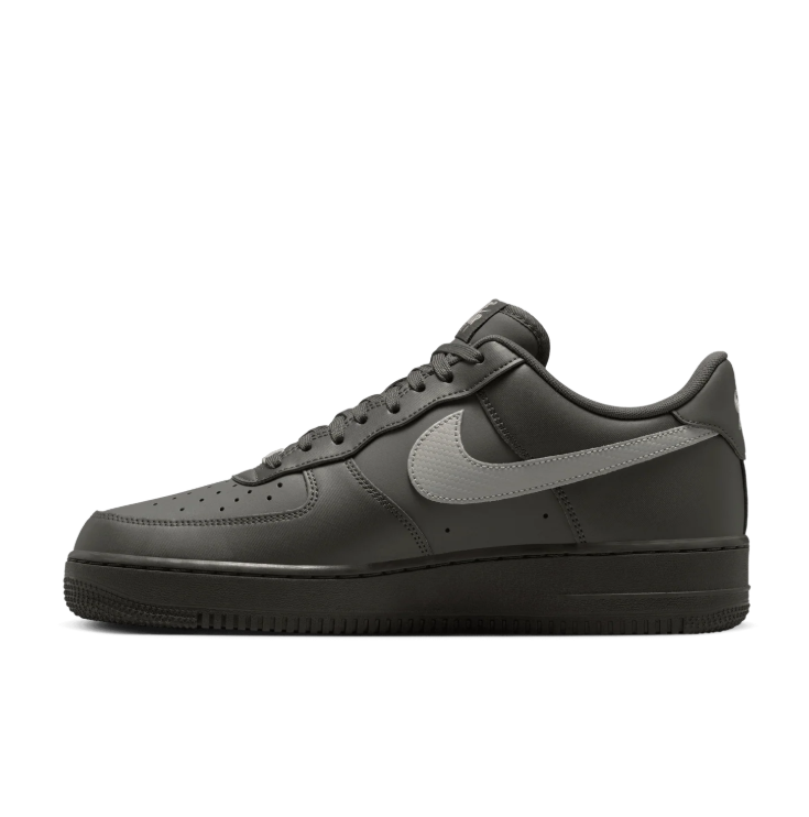 Nike Air Force 1 Low Sneakers - Dark Charcoal & Grey Mini Swoosh
