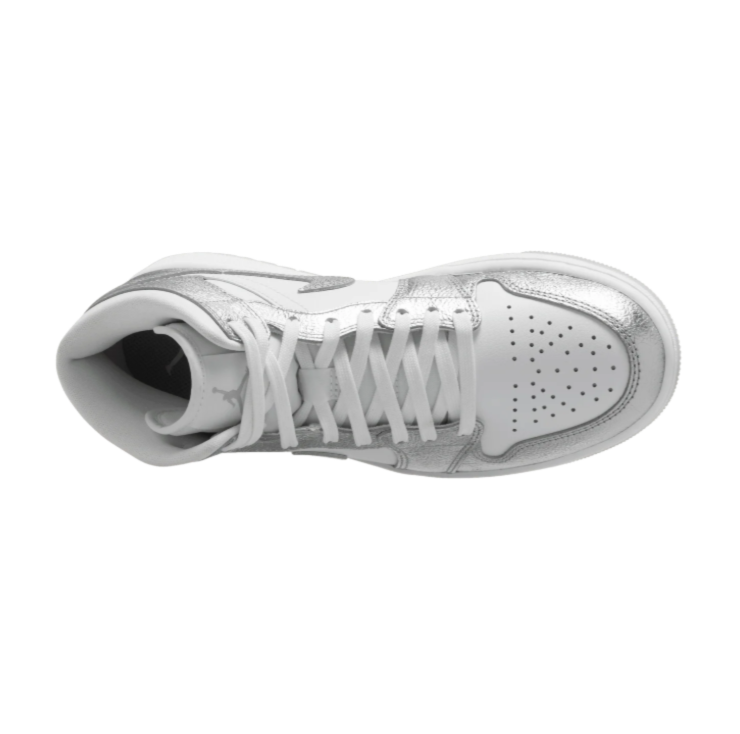 Nike Air Jordan High-Top Sneakers - White & Metallic Silver