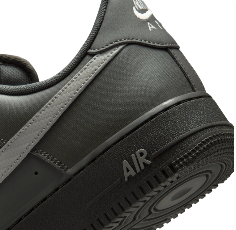 Nike Air Force 1 Low Sneakers - Dark Charcoal & Grey Mini Swoosh