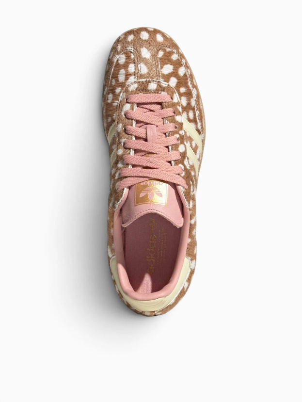 adidas Low-Top Sneakers - Brown Spotted Print, Cream & Pink