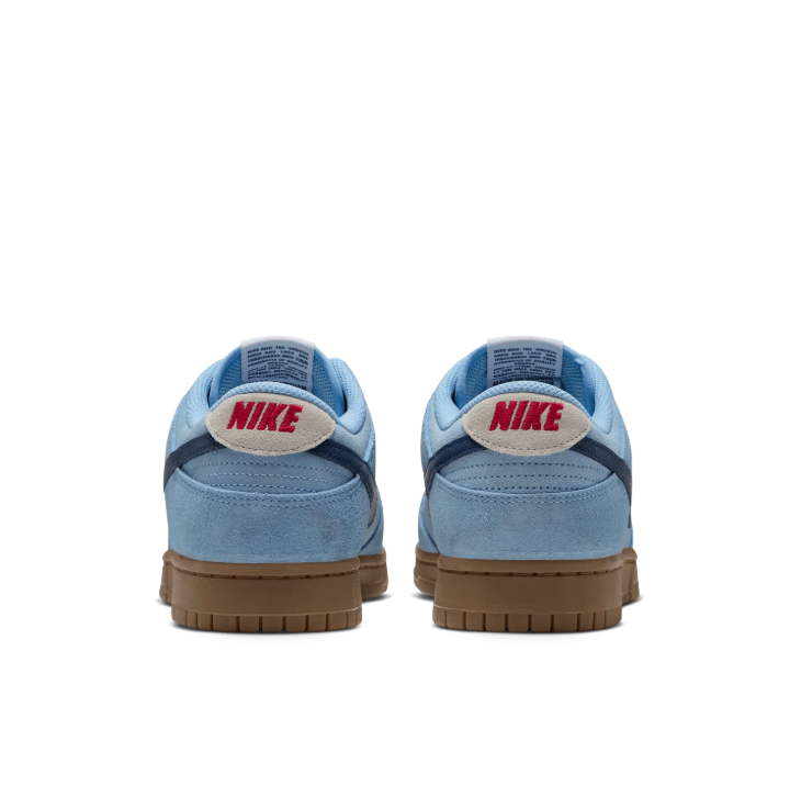Nike Dunk Low Sneakers - Light Blue & Navy with Gum Sole