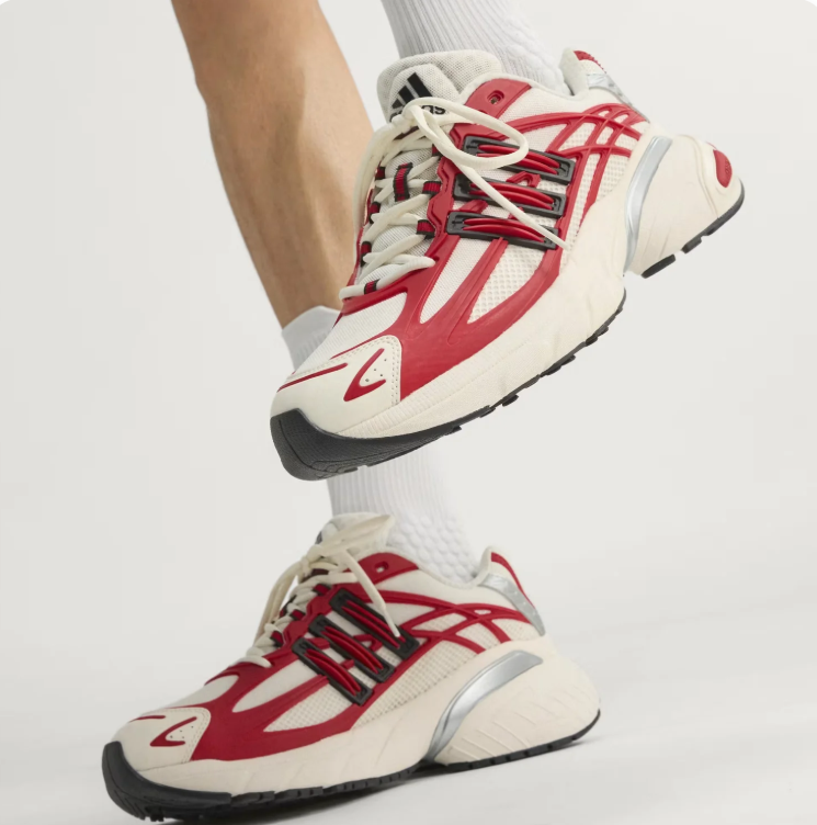 adidas Chunky Sneakers - White, Red & Silver