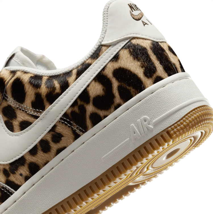Nike Air Force 1 Low Leopard Print Sneakers - Cream & Gum