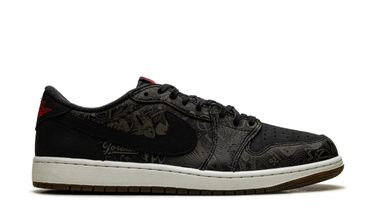 Nike Air Low-Top Sneakers - Black & Olive Graphic Print