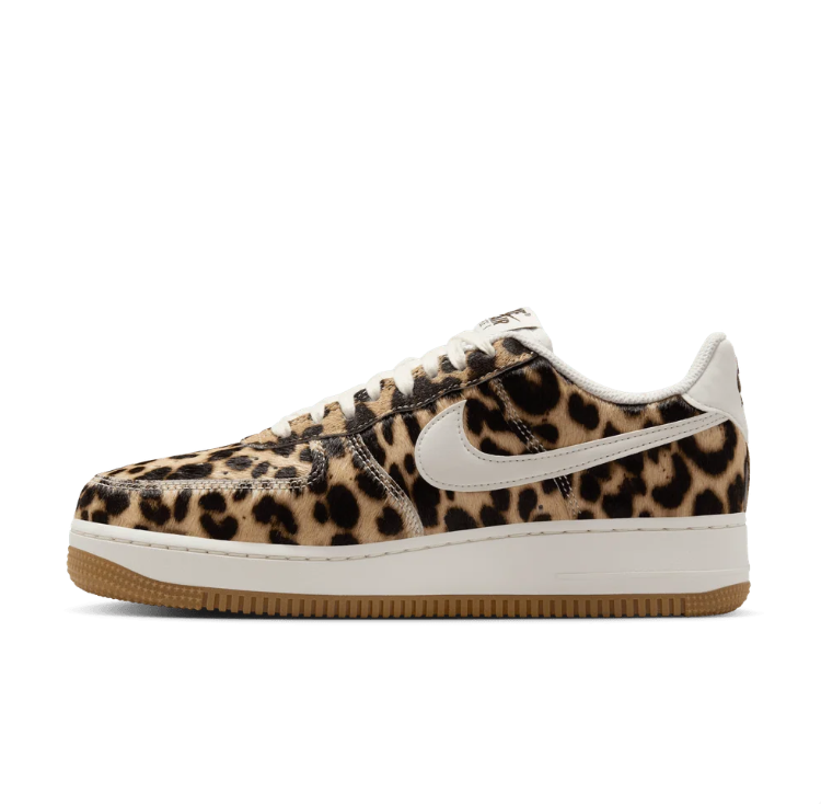 Nike Air Force 1 Low Leopard Print Sneakers - Cream & Gum