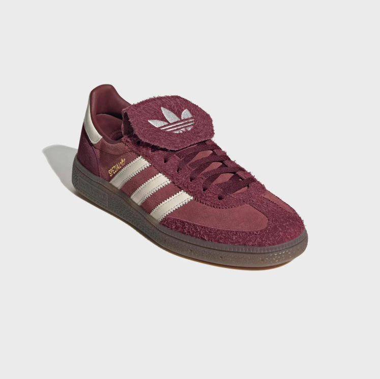 adidas Spezial Sneakers - Burgundy & Cream with Fold-Over Tongue and Gum Sole