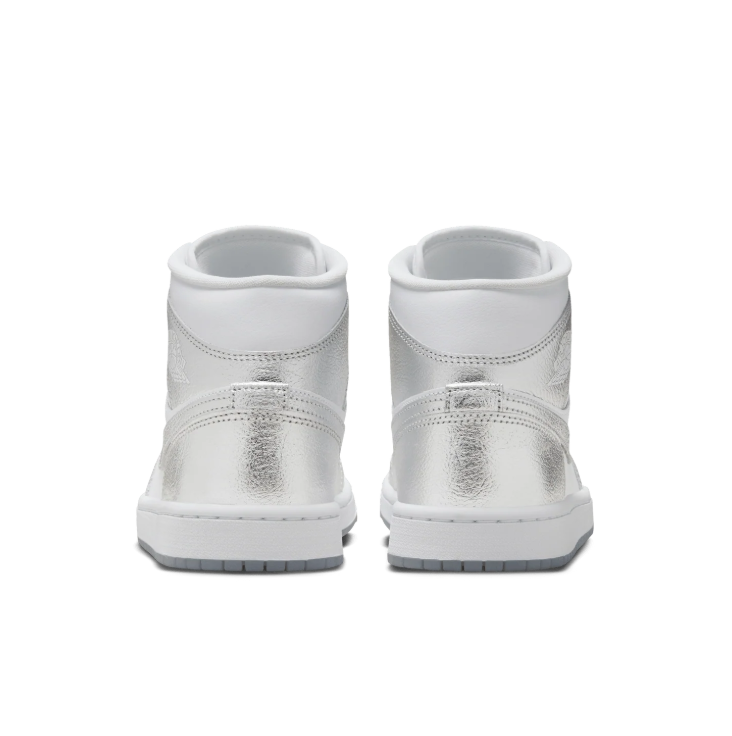 Nike Air Jordan High-Top Sneakers - White & Metallic Silver