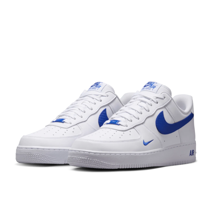 Nike Air Force 1 Low Sneakers - White & Royal Blue