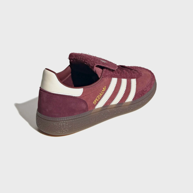 adidas Spezial Sneakers - Burgundy & Cream with Fold-Over Tongue and Gum Sole