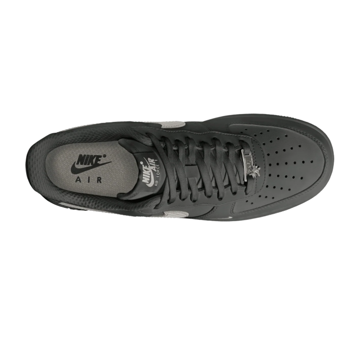 Nike Air Force 1 Low Sneakers - Dark Charcoal & Grey Mini Swoosh