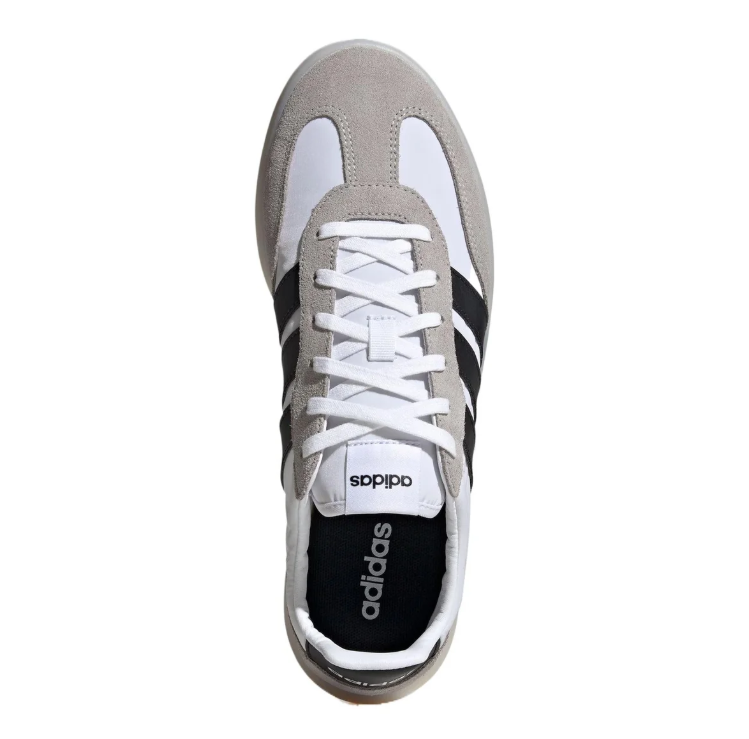 adidas Low-Top Sneakers - White, Grey & Black Cream Sole