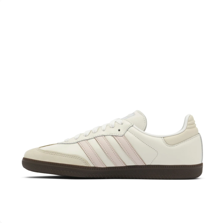 adidas Samba Sneakers - Cream & Pale Pink Dark Brown Sole