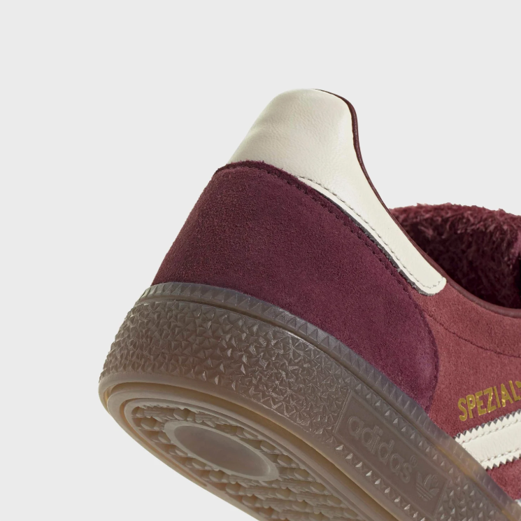 adidas Spezial Sneakers - Burgundy & Cream with Fold-Over Tongue and Gum Sole