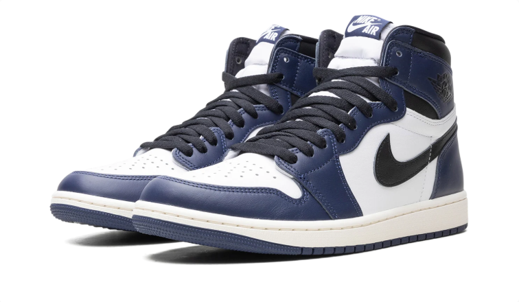 Nike Air Jordan High-Top Sneakers - Navy, White & Black
