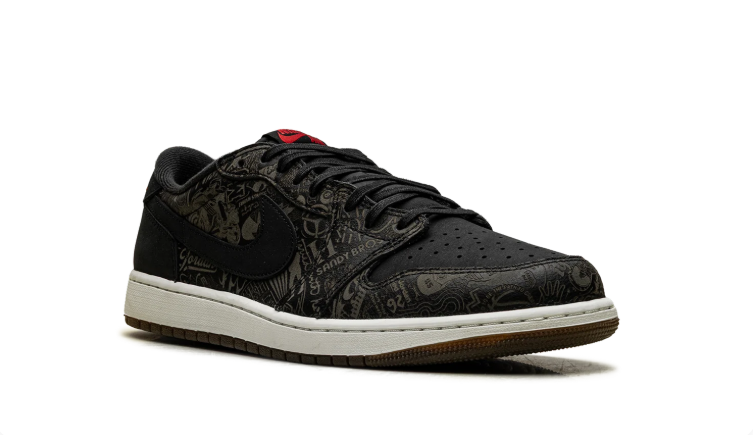 Nike Air Low-Top Sneakers - Black & Olive Graphic Print