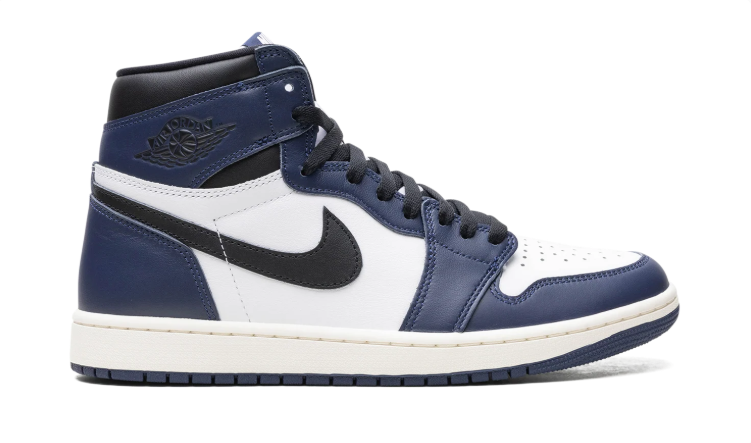 Nike Air Jordan High-Top Sneakers - Navy, White & Black