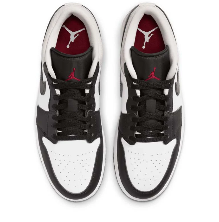 Nike Air Low-Top Sneakers - Black & White with Light Grey Crackle Heel