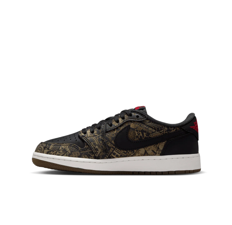 Nike Air Sneakers - Black & Gold Graphic Print