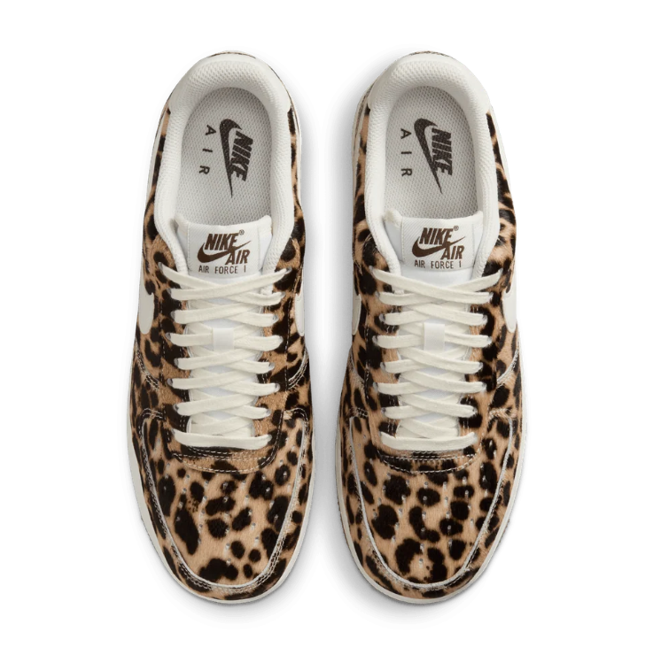 Nike Air Force 1 Low Leopard Print Sneakers - Cream & Gum