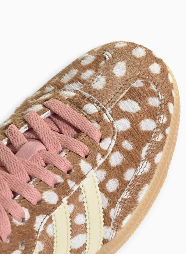 adidas Low-Top Sneakers - Brown Spotted Print, Cream & Pink