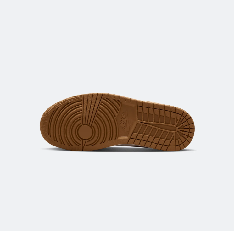 Nike Air Low-Top Sneakers - Pink & Cream with Brown Swoosh and Gum Sole