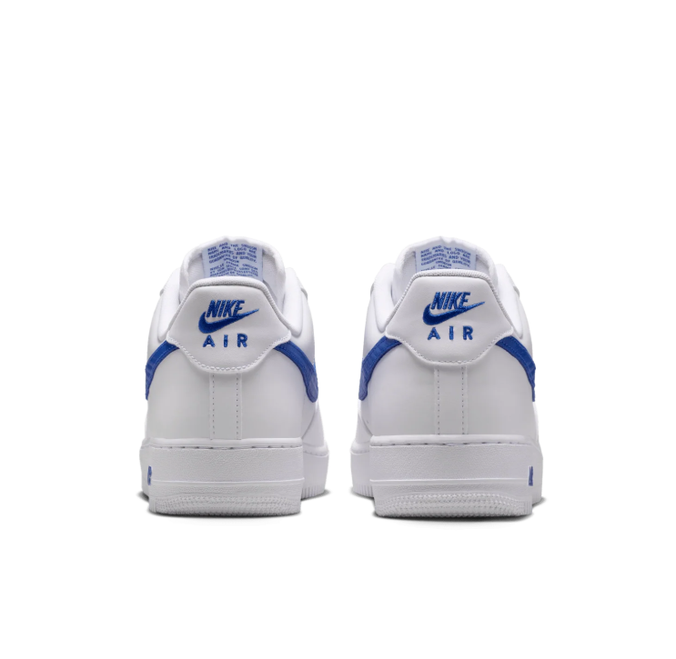 Nike Air Force 1 Low Sneakers - White & Royal Blue