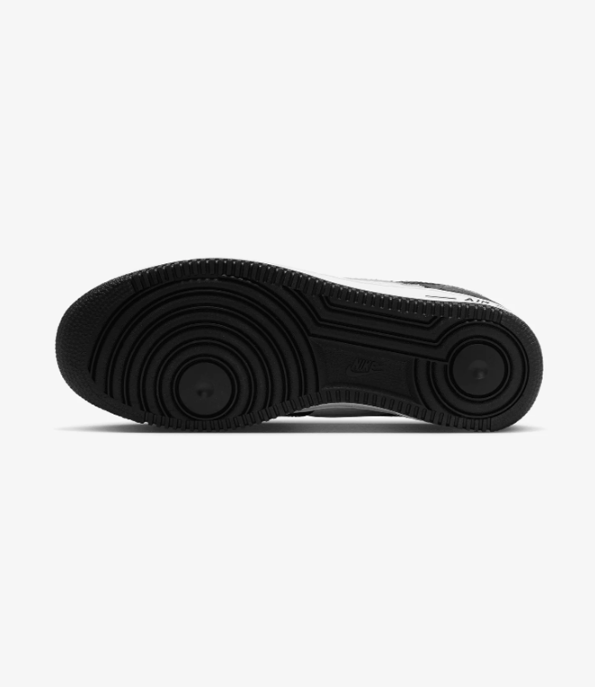 Nike Air Force 1 Low Sneakers - Black & White Crackle Finish