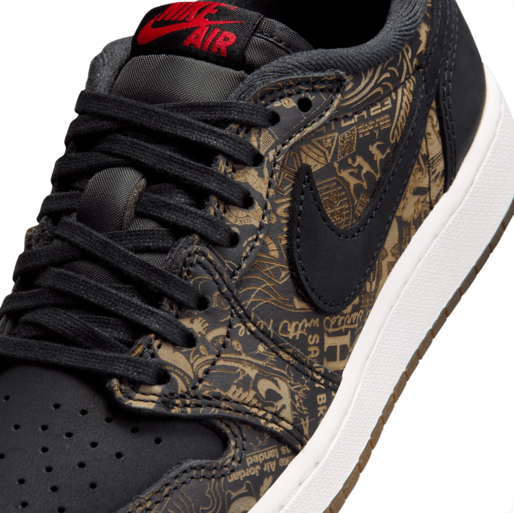 Nike Air Sneakers - Black & Gold Graphic Print