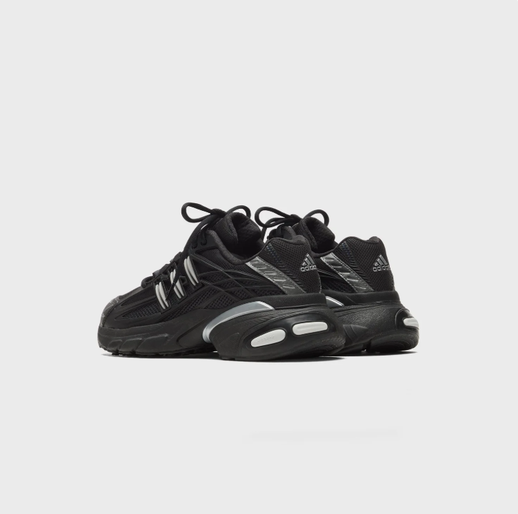 adidas Chunky Sneakers - Black & Silver Sculpted Sole